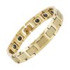 Bracelet Homme Magnétique en Tungstène couleur Or à Maillon Plat & Aimants Bracelets-tendances.fr