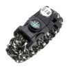bracelet de survie paracorde camouflage vert multifonction flash boussole
