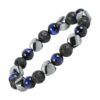 bracelet perles œil-de-tigre bleu