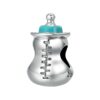 Charm biberon en argent sterling 925 avec tétine turquoise, bijou naissance ou maternité