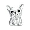 Charm en forme de bulldog en argent 925, bijou animalier pour bracelet à charms