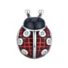 Charm coccinelle rouge en argent 925 orné de zircons