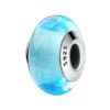 Charm espaceur en verre turquoise et argent sterling 925 - pour bracelet à charms