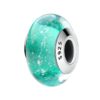 charm espaceur en verre vert et argent sterling 925