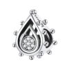 Charm en forme de goutte serti de zircons en argent sterling 925