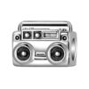 Charm poste k7 en argent 925 style ghetto blaster vintage