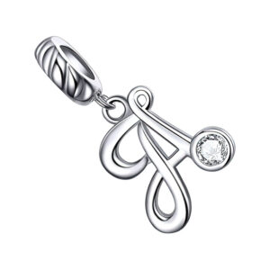 Collection Charm Lettre A-Z Argent & Zircon