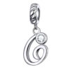 Charm lettre G en argent 925 avec zircon étincelant